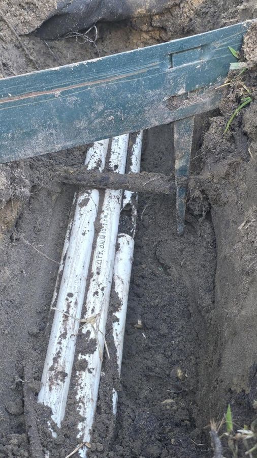 Open trench, laterals