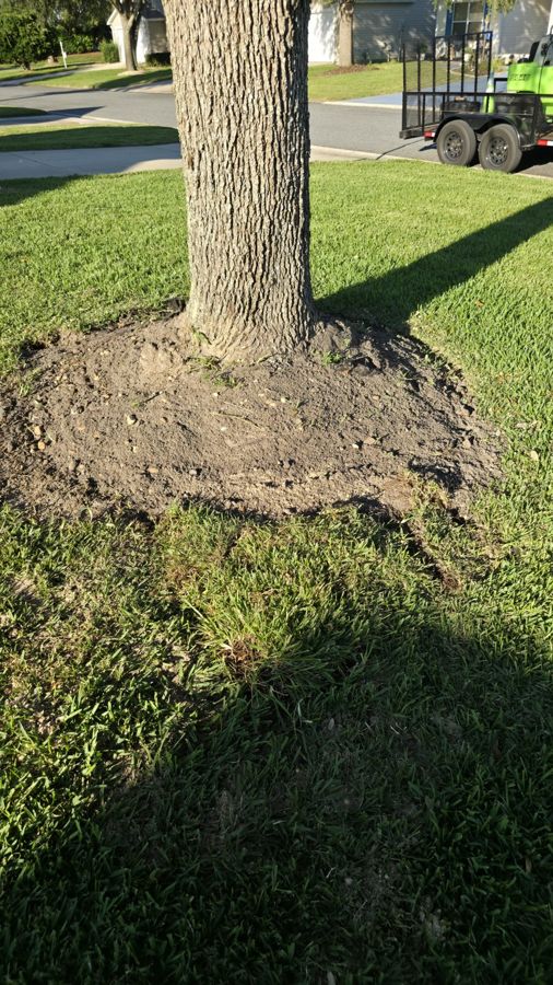 Backfilled, water on