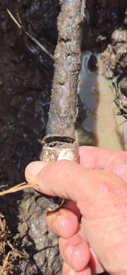 Riser broken at fitting