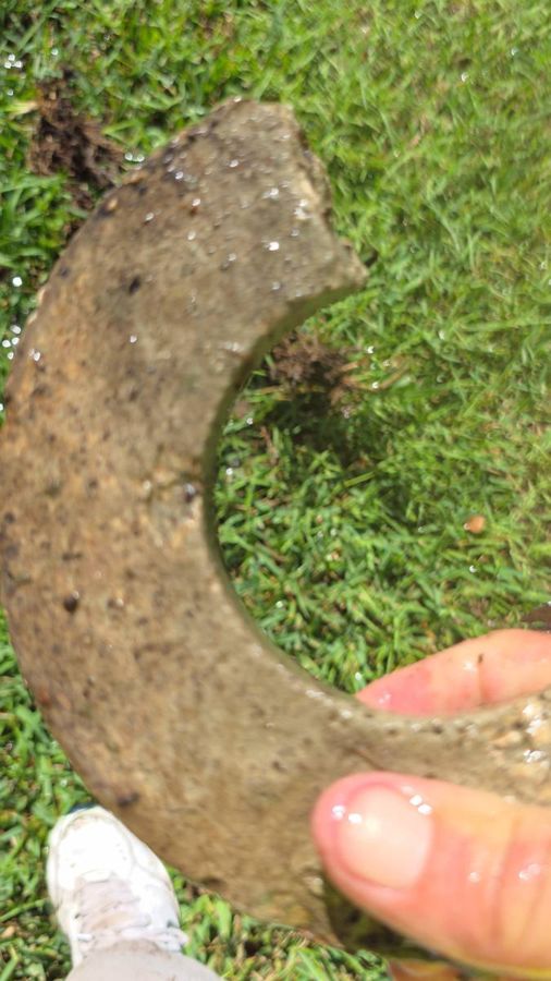 Concrete at the leak